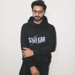 Black SHUKAR Printed Hoodie