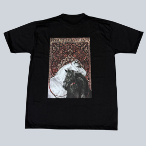 Oversized Horse Artwork T-Shirt(Black Edition)