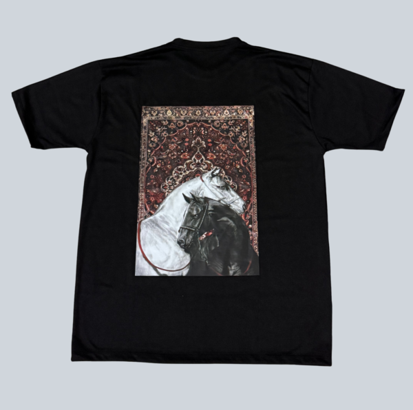 Oversized Horse Artwork T-Shirt(Black Edition)